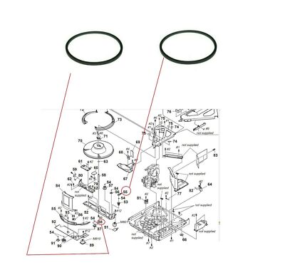 Belts Kit ( Timing + Door Belt ) CD GEAR TABLE For Sony COMPACT DISC PLAYER