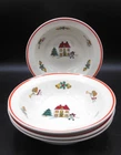 4 Vintage Jamestown China Soup/Cereal Bowls - The Joy of Christmas
