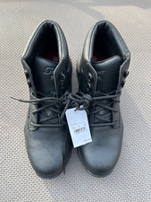 S Sport By Skechers ELTON BLACK LEATHER Men's Steel Toe Leather Work Boots 9.5