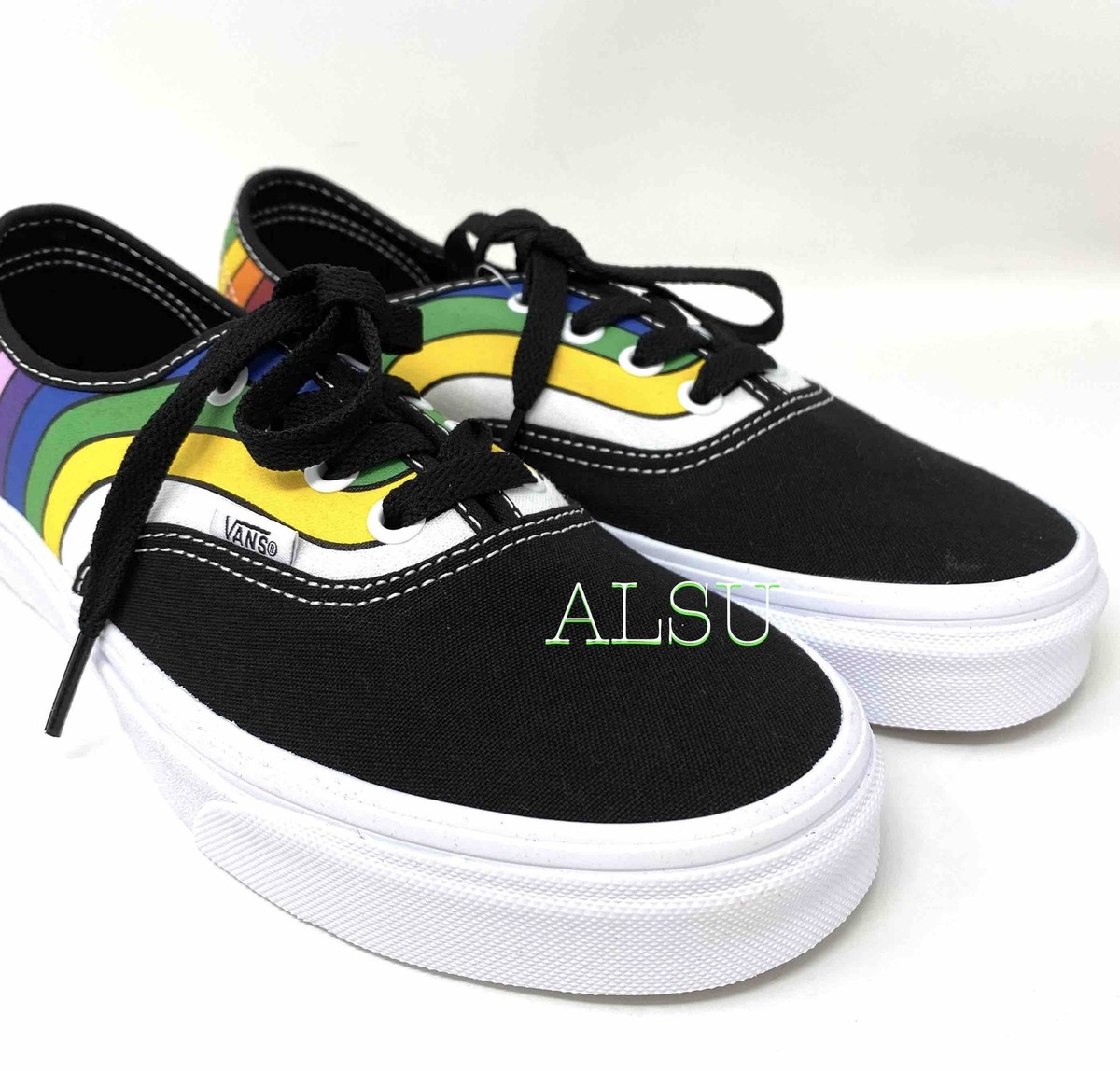 VANS Women's Size 6.5 Vintage Rainbow Authentic Refract