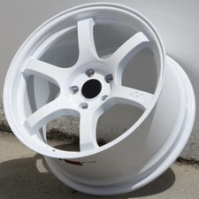 1 Circuit Csf1 18x9.5 5x100 38 White Wheel 57dr Fits Subaru Wrx Gt86 Frs Brz