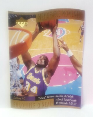 1997-98 Upper Deck Shaquille O'Neal Memorable Moments Insert #7 of