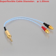 3.5mm Stereo Plug to Dual Microdot Female Cable Microphone Preamplifier Pre-Amp