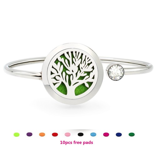 25mm  Rotatable Perfume Bangle Bracelet  Diffuser Essential Aromatherapy Locket - Picture 25 of 209