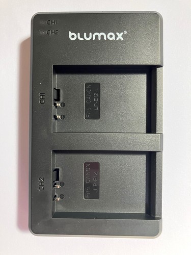 BLUMAX LP-E12 USB Dual Kamera AKKU LADEGERÄT für Canon EOS M, M2, M10, M50, M100