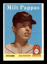 1958 Topps #457 Milt Pappas RC EX+ X2697719