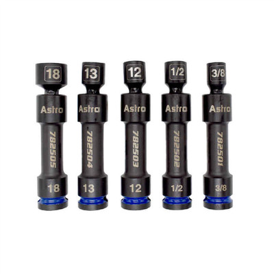 Astro Pneumatic 78250 Twelve Point Impact Driveline Socket Set With Universal