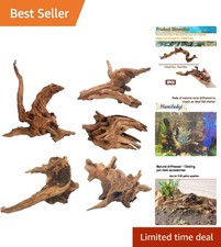 Natural Aquarium Driftwood 5 Pieces Assorted Branches for Fish Tank
