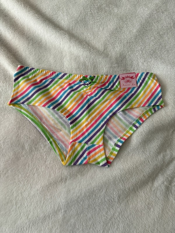 Princess Eve women’s Hipster Underwear Size 5 Cotton Multicolor Striped