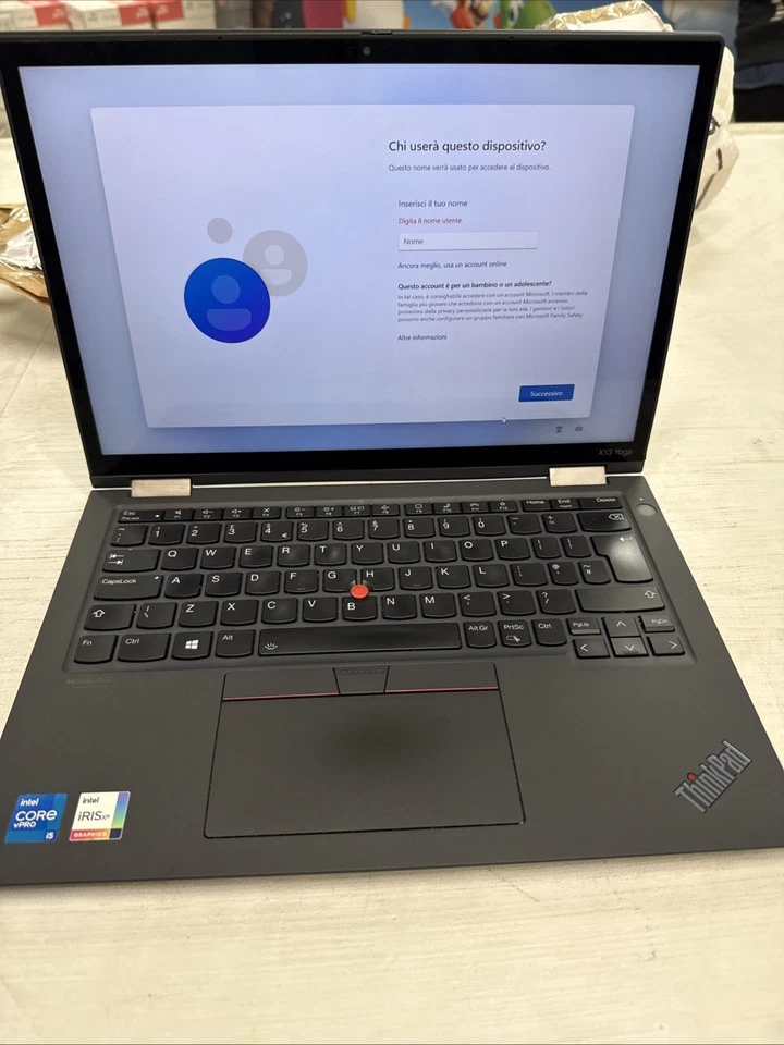 Lenovo ThinkPad X13 Yoga G2 · i5-1145G7 · 16GB · 256GB, foto 1 di 5