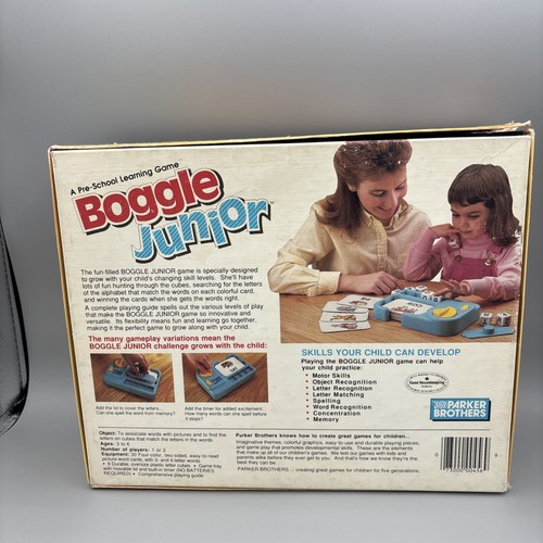 VTG 1988 Boggle Junior Game Toddlers Kids Educational Learning Words COMPLETE - Picture 2 of 6