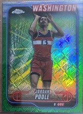 Jordan Poole 2024-25 Topps Chrome #8 Topps Green Refractor