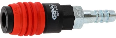KS TOOLS 3in1 Universal-Druckluft-Sicherheitskupplung, 11 mm mit Schlauchtülle