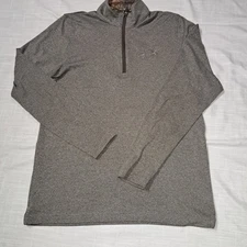 Under Armour 1/4 Zip Longsleeve Heat Gear M Brown Camo Womens Outdoor Camping 