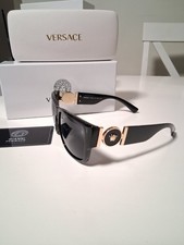 Versace Gianni Versace Women  s Oversized Rectangle Sunglasses Black/Gray
