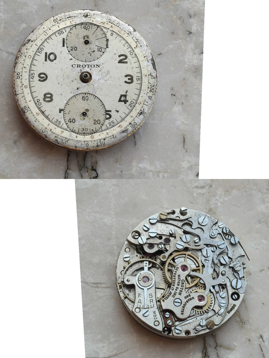 OROLOGIO CROTON MADE Swiss Automatico Quadrante Cuore Aperto Nero