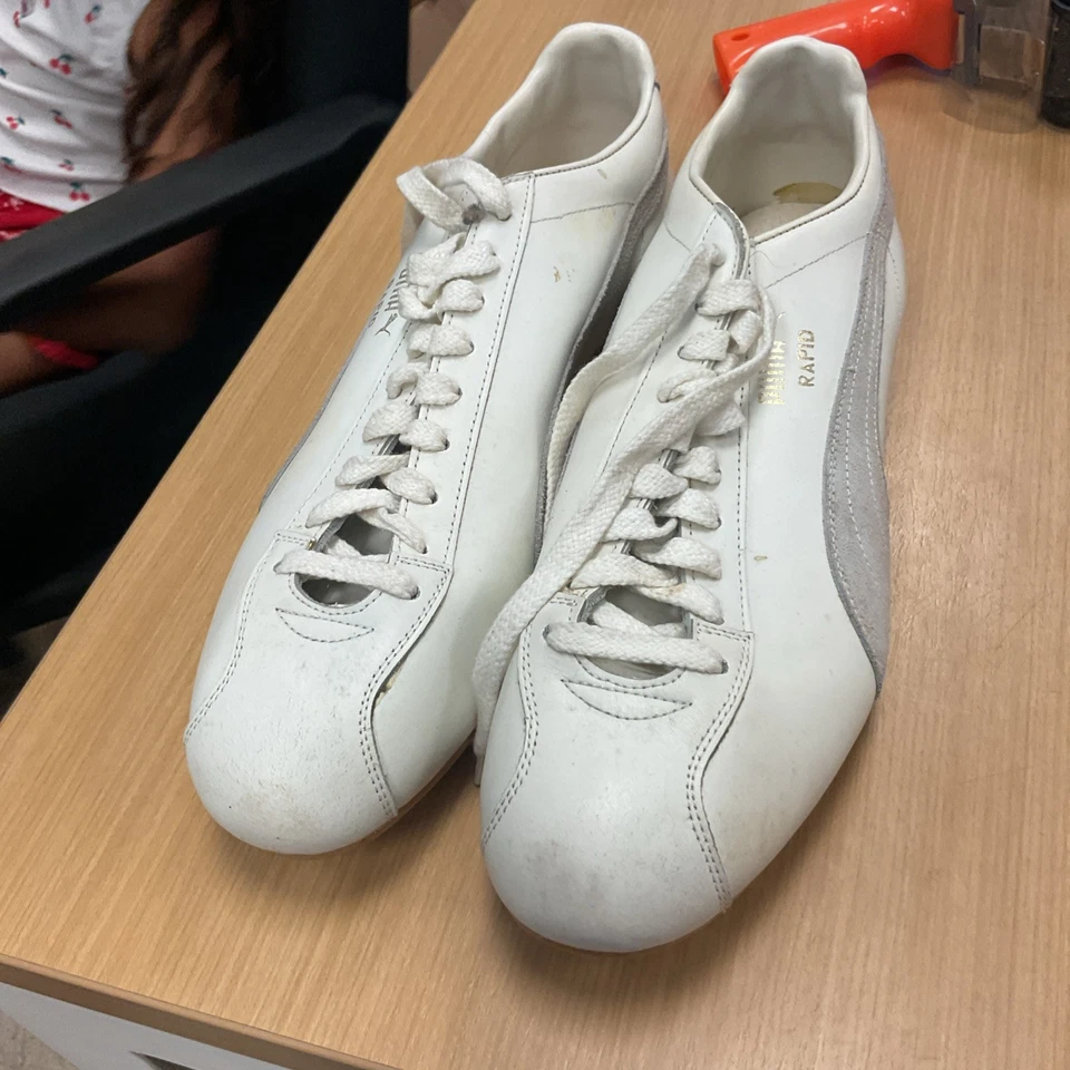 RARE Vintage PUMA RAPID FIFA Made in Yugoslavia Cleats Puma Cat Eye 12Men's - Image 3 of 4