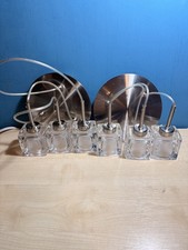 Endon Contemporary 3 Light ice Cube Glass Ceiling Drop Light Fitting Pendant x2