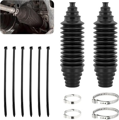 2pcs Steering Rack Pinion Boot Kit Inner Tie Rod Bellow For Most Mitsubishi