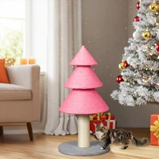 Christmas Tree 31.5in Large Sisal Cat Scratching Post, Tower for Indoor Cats