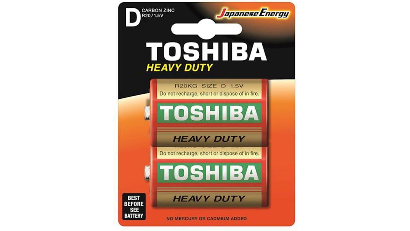 4904530126055 Baterie Cynkowo-Wglowe TOSHIBA HEAVY DUTY R20 D 15V Blister 2szt 2790₽