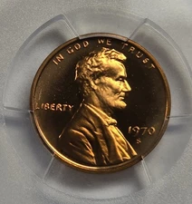Lincoln Memorial Reverse Cent 1970-S PCGS PR68RD DCAM Large Date
