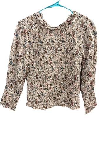 Veronica Beard Kali Ruffles Smocked Top Size 8