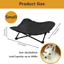 Elevated Dog Bed Portable Raised Pet Cot Indoor Folding Dog Cot Bed Padded Filli