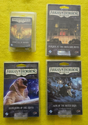 Arkham Horror The Card Game LCG FOUR standalone Scenario Packs, NEW, SEALED!!!