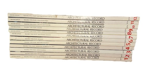 Architectural Record Magazine Vintage Lot of 12 from 1979 Volumes 1-12 Complete - Picture 15 of 18