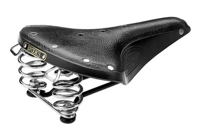 BROOKS Fahrradsattel B67 City/Touring Herren mit Federung Echtleder schwarz
