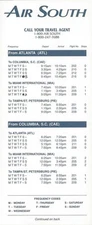 Air South system timetable 8/23/94 [5041] Buy 4+ save 50%