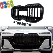 For 2023-2026 Bmw 7 Series G70 Gloss Black Front Grille Bumper Grill Wled Light