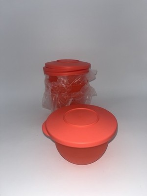 Tupperware Impressions Bowl 2.3 Cup Red Snap Lid #3621 BPA Free