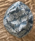 SS22 Supreme Fat Tip Jacquard Denim Crusher S/M bleu chapeau seau petit/moyen