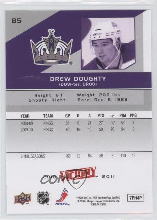 2010-11 Upper Deck Victory Drew Doughty #85 - Image 2 of 2