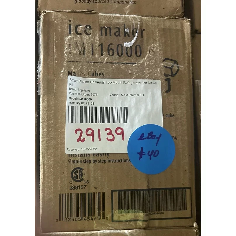 Smart Choice Universal Top Mount Refrigerator Ice Maker Kit New | E40
Opens in a new window or tab