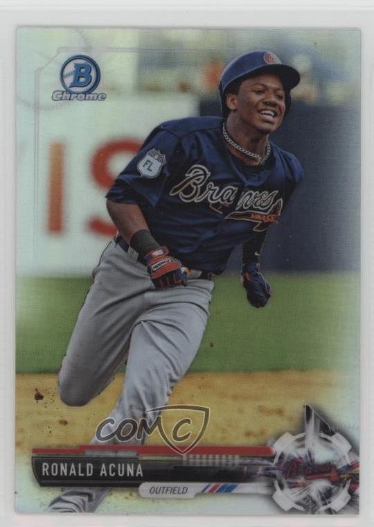 2017 Bowman Draft Chrome Refractor Ronald Acuna Jr Ronald Acuna #BDC-39 p9p