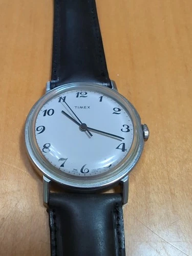 VTG. 1970s Timex Mercury England Dial Manual Men's Watch. New leather band.