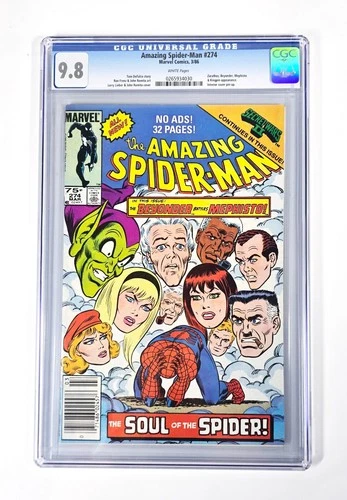 AMAZING SPIDER-MAN #274 CGC 9.8 - MARVEL COMICS 1986
