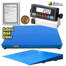 New Prime Scale 10,000lb x1lb 5'x5' (60"x60") Floor Scale/ Pallet Scale w/ Ramp