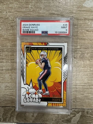 2024 Panini Donruss - Bomb Squad Drake Maye #28 (RC) PSA 9