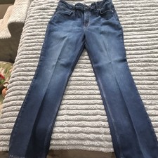 Wrangler High-Rise Bootcut Blue Denim Jeans 5-Pocket Design size 12, 31/32