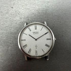 Seiko Watch Men 34mm White Dial Silver Tone Round READ!!!! 7820-9000 New Battery