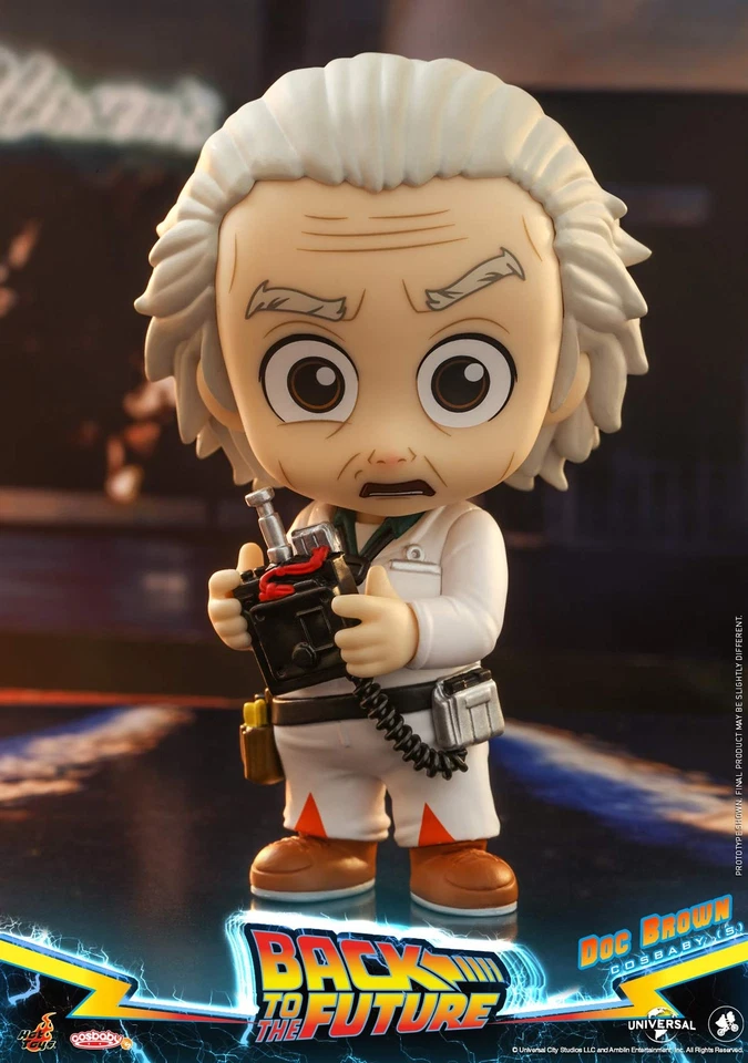 Cosbaby Regreso al Futuro Dr. Emmett Brown Pequeña Figura Sin Escala White Hot Toys Foto 2 de 2