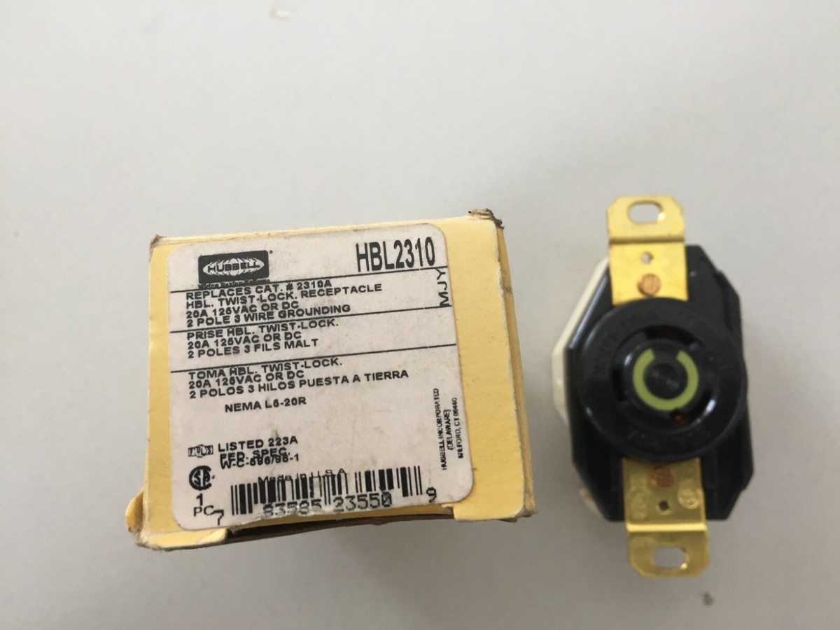 HUBBELL HBL2310 25 AMP TWIST LOCK RECEPTACLE | eBay