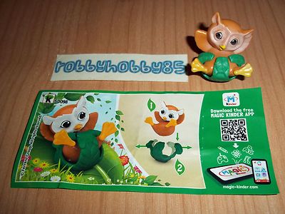 SD098 Owl + Paper Kinder Surprise Italy 2016/2017 Natoons Puppies