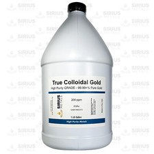 True Colloidal Silver NanoParticles (AgNPs): 200 ppm - 1 US Gallon in Plastic