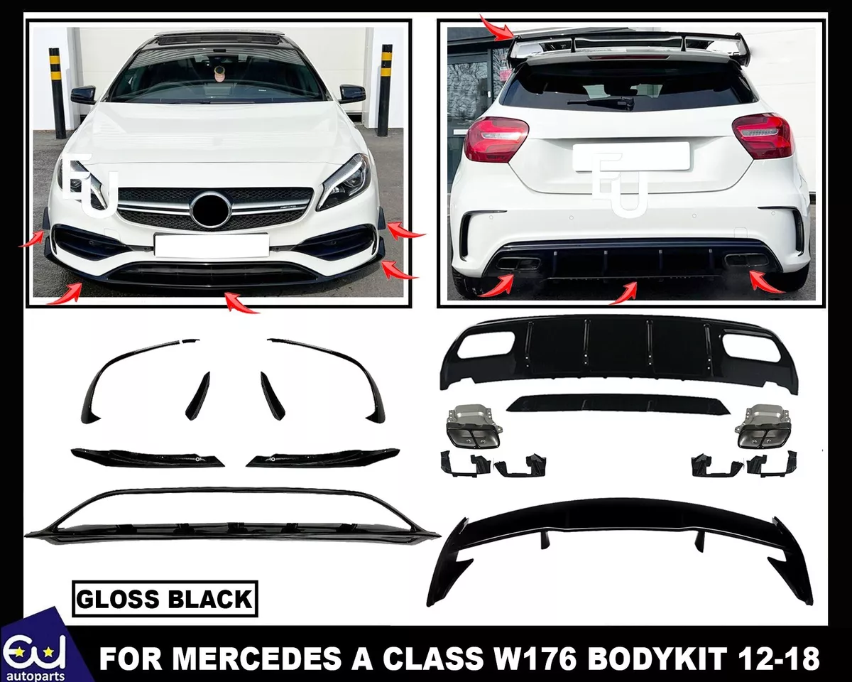 FOR MERCEDES A CLASS W176 A45 LOOK BODYKIT BODY KIT REAR DIFFUSER