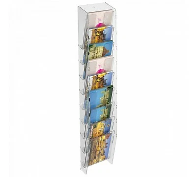 Portapenne 4 scomparti in plastica trasparente